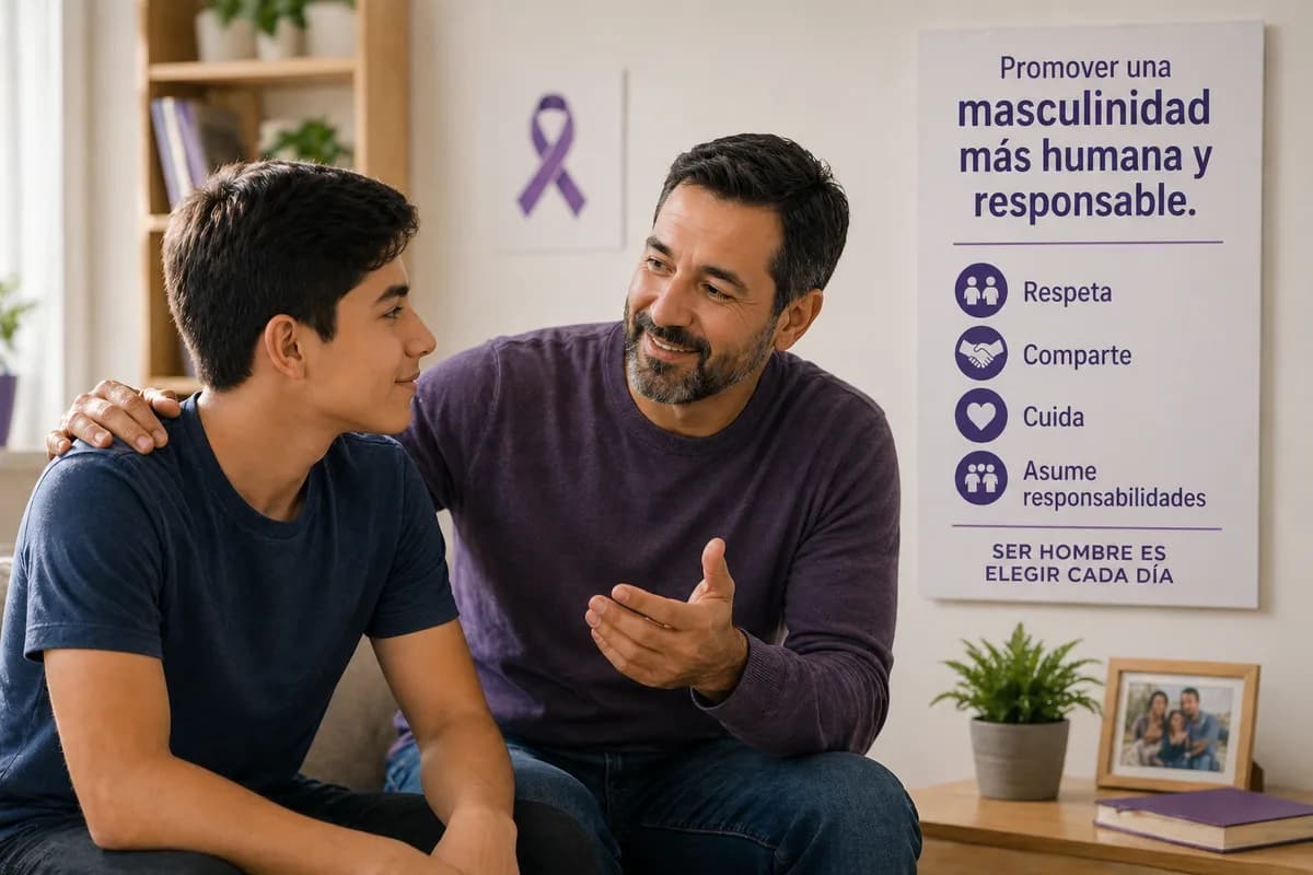 Hombre fomentando valores de respeto y responsabilidad en jóvenes.