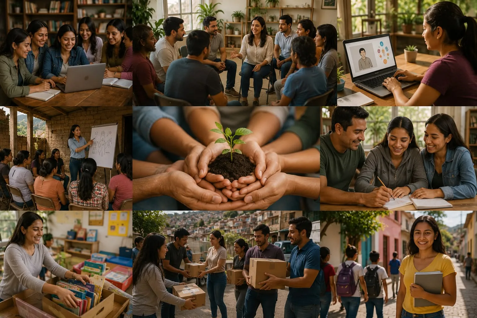 Familias y comunidad imaginando un México libre de violencia.